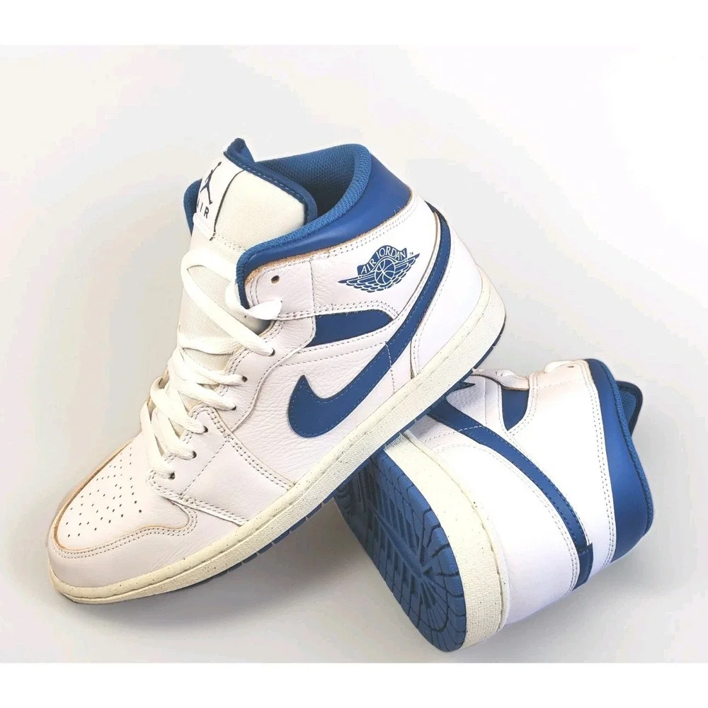 Nike Air Jordan 1 Mid SE‎ Industrial Blue F5215-141 Men's size 11 sneaker shoe